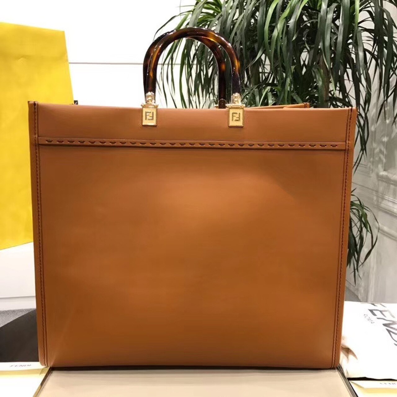 Fendi Sunshine Large Tote Bag Brown