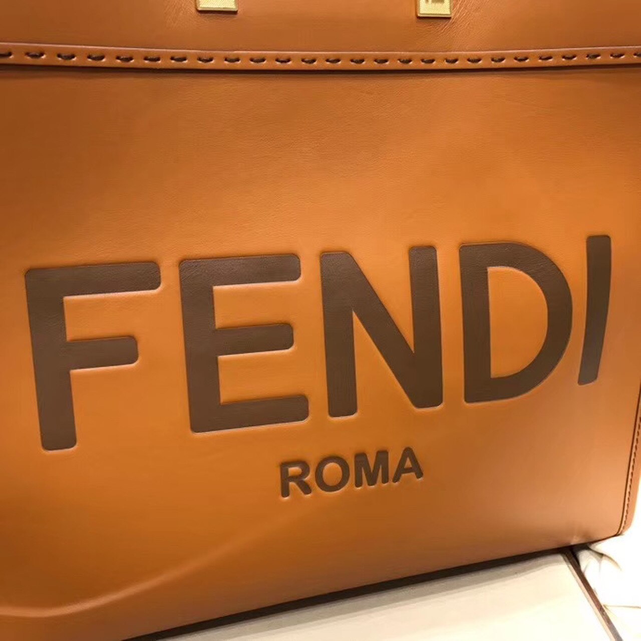 Fendi Sunshine Large Tote Bag Brown