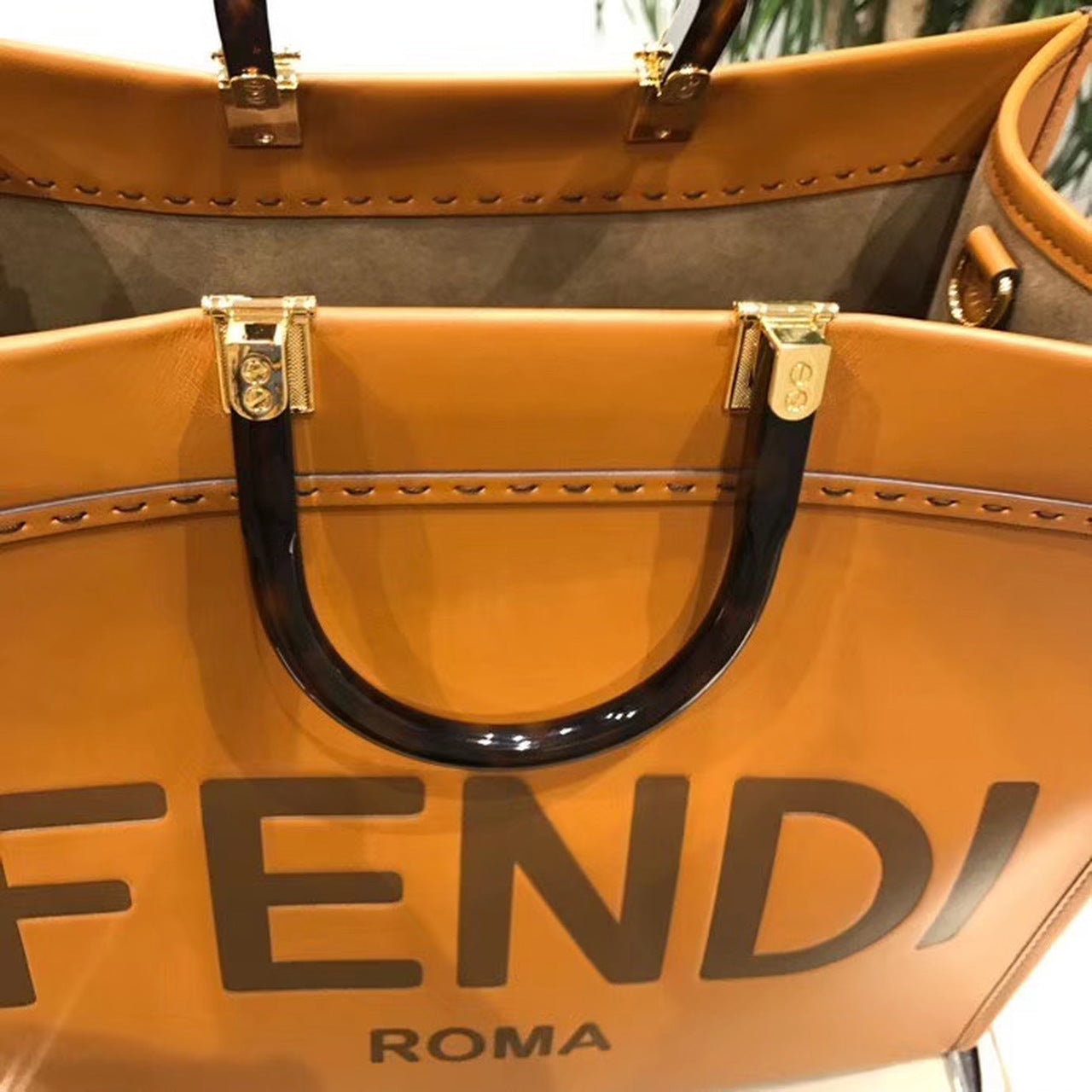 Fendi Sunshine Large Tote Bag Brown