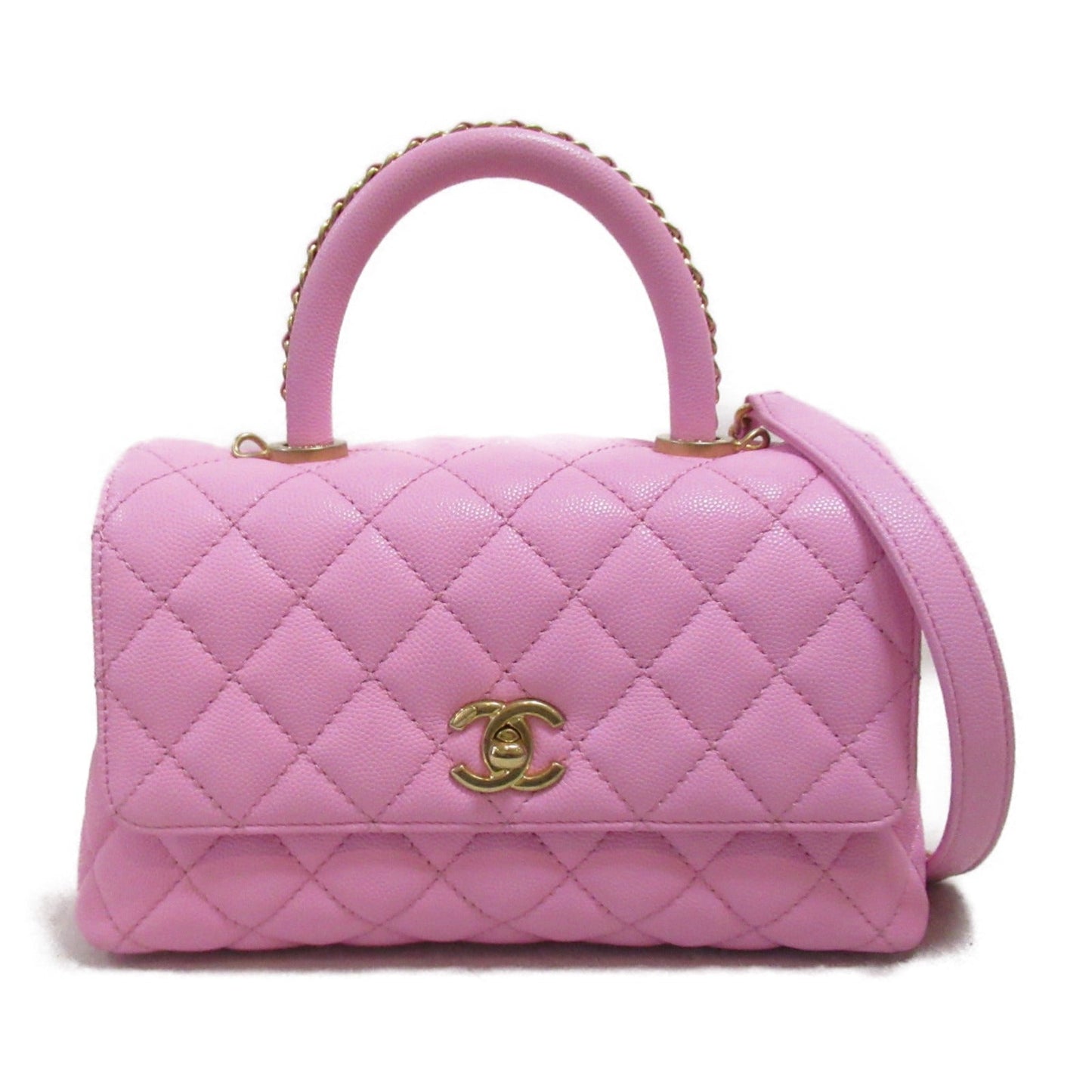 Chanel Coco Handler 2w Shoulder Bag 2way Shoulder Bag Caviar S  Pink A92990