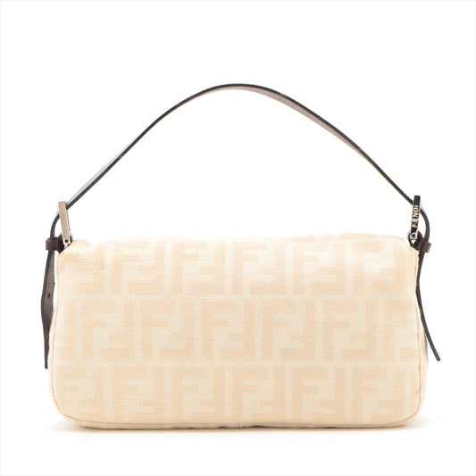 Fendi Zucca Mamma Bucket Canvas  Leather One-Shoulder Bag Beige × Brown Fence