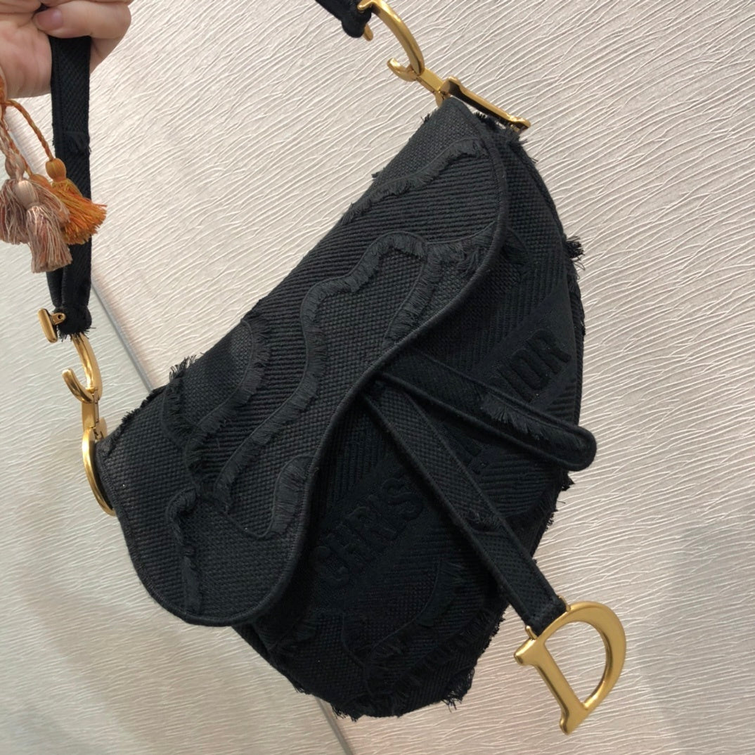 Christian Dior Saddle Bag Black For Women