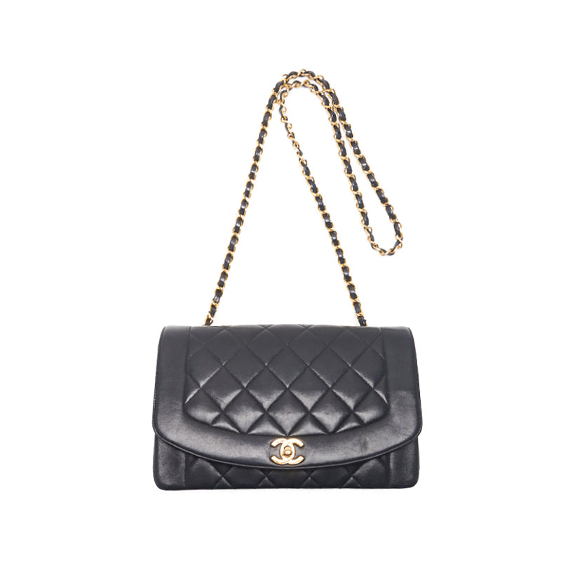 Chanel Matrasse Dianaflap Chain Shoulder  Black  Shoulder Bag Mini Shoulder Bag  Bag Hybrid 【 Ship】  Mountain Bookstore Online