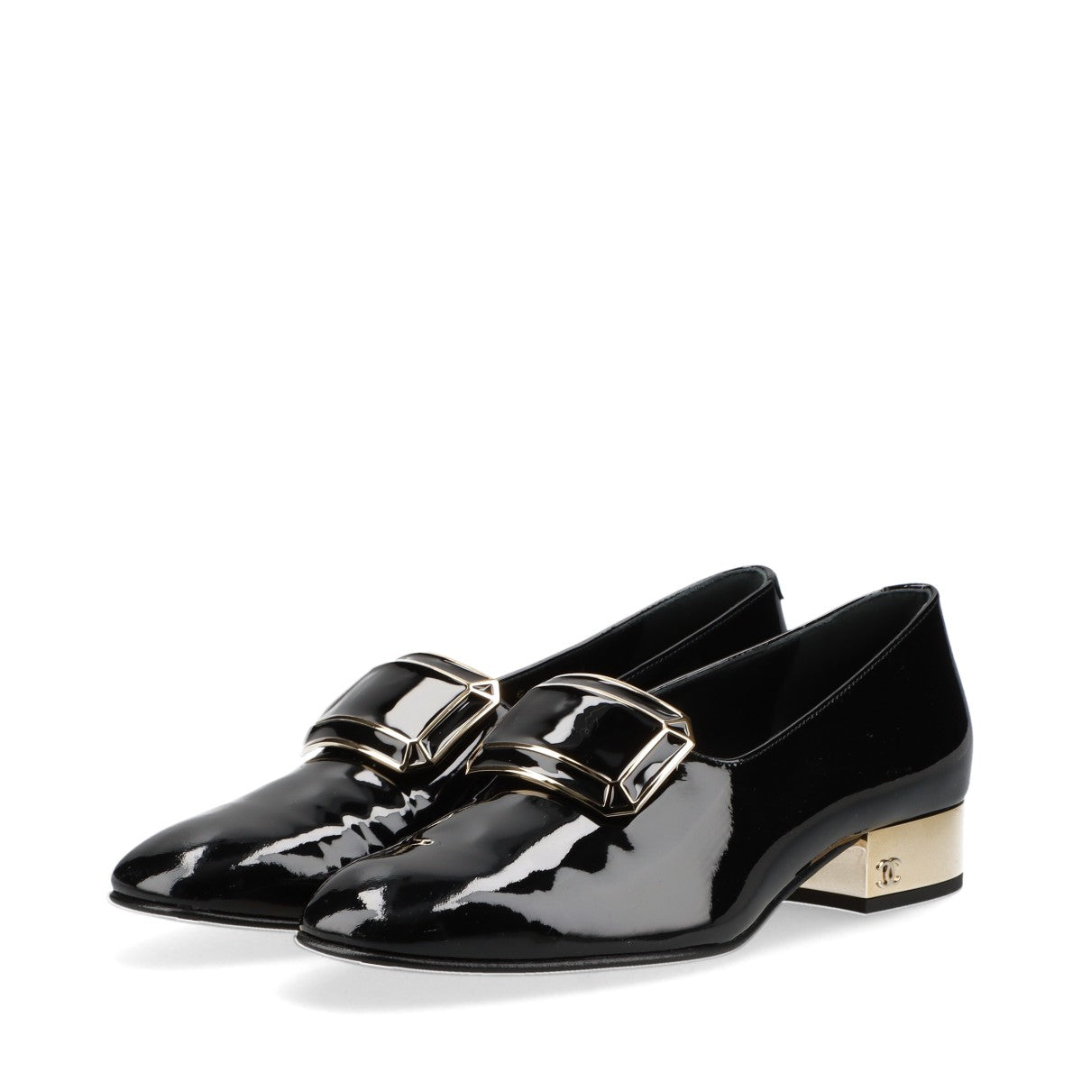 Chanel Loafers Coco Patent Leather EU36 1/2  Black G39154