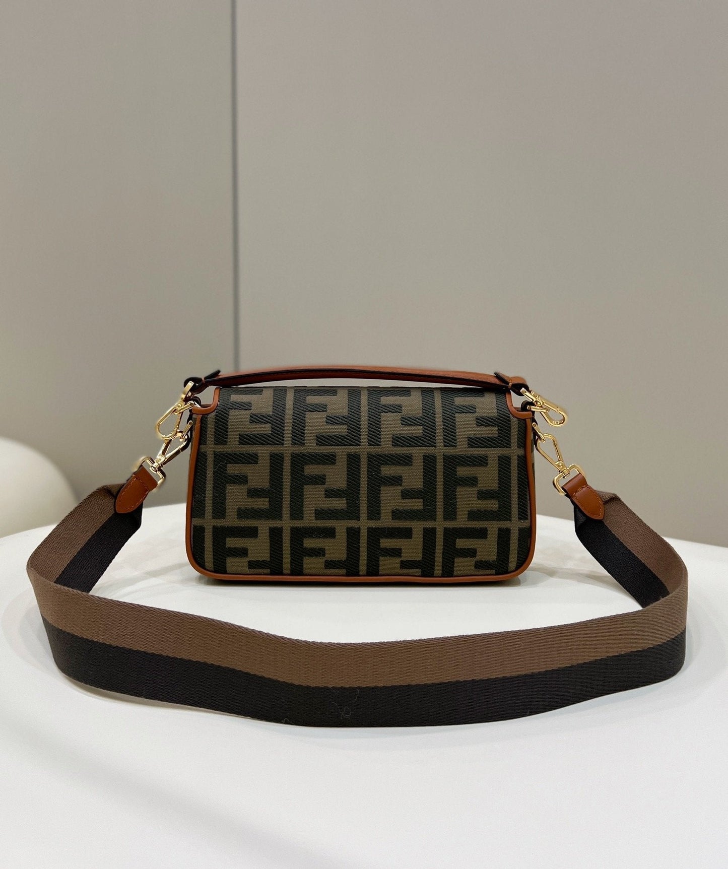 Fendi Baguette Khaki Crossbody Bags