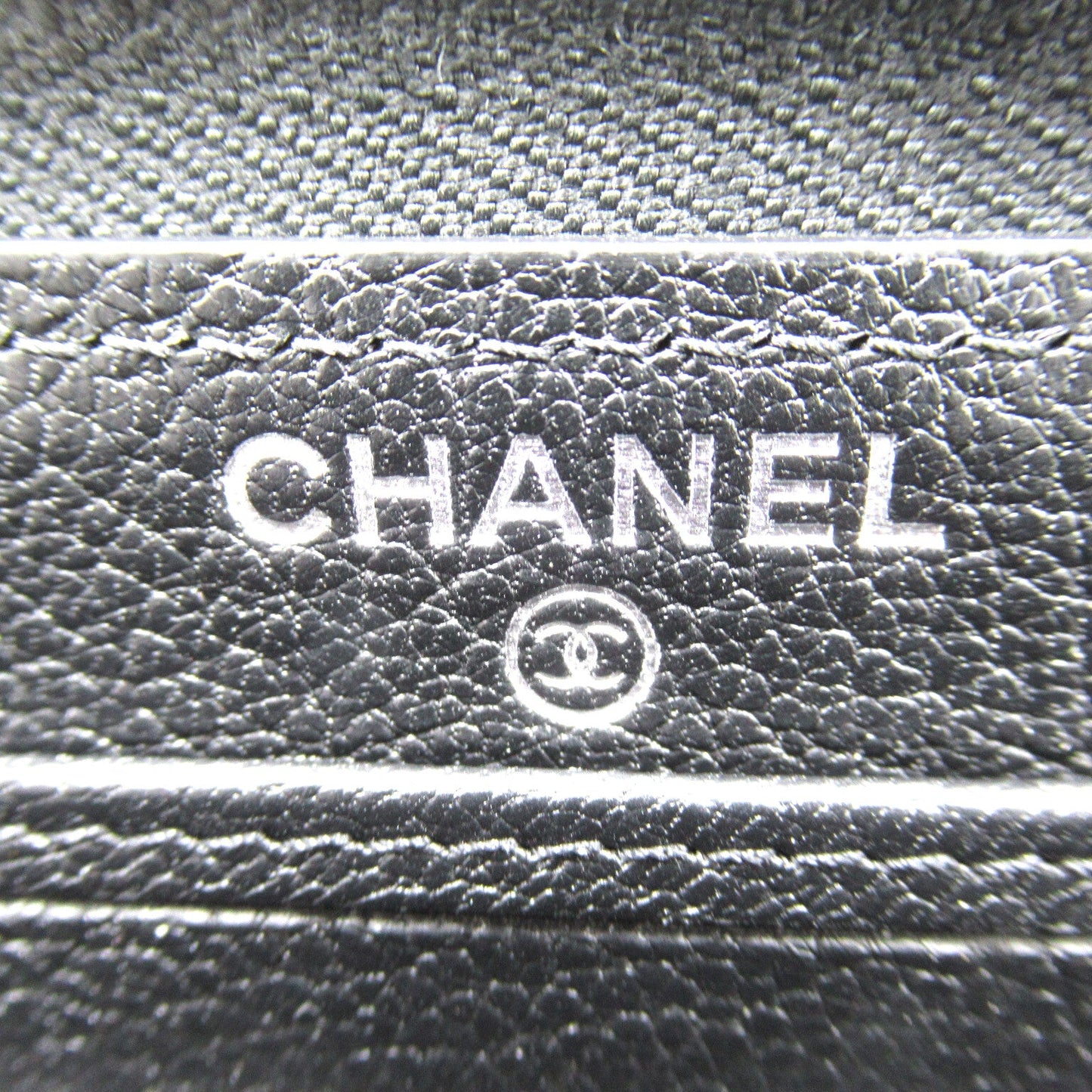 Chanel Round Long Wallet Round Long Wallet  Leather Women's Black Round Long Wallet