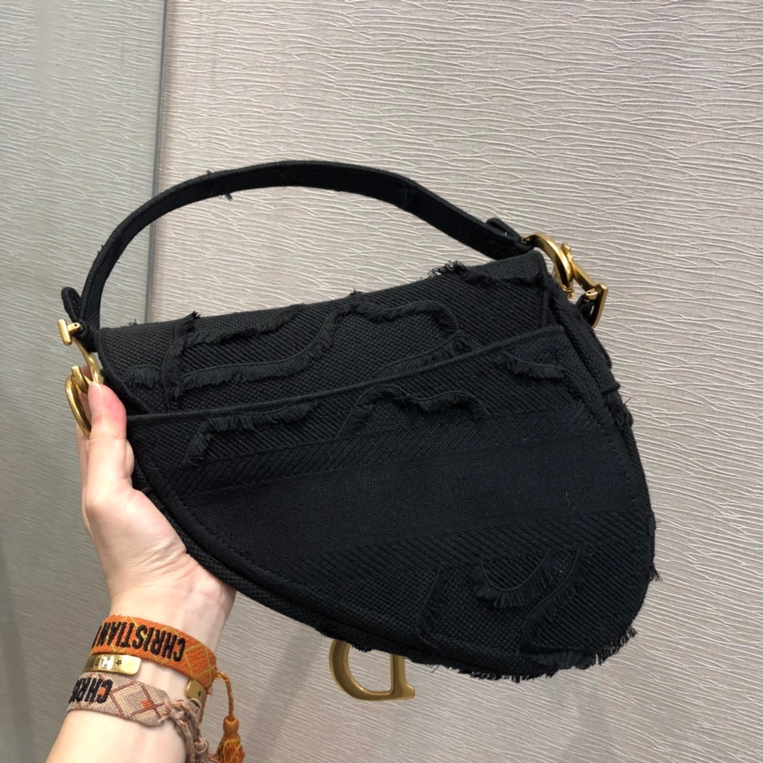 Christian Dior Saddle Bag Black For Women