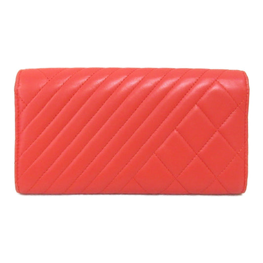 Chanel Double Fable Wallet Limited Model Two Foldable Wallet Wallet   Red 20805318