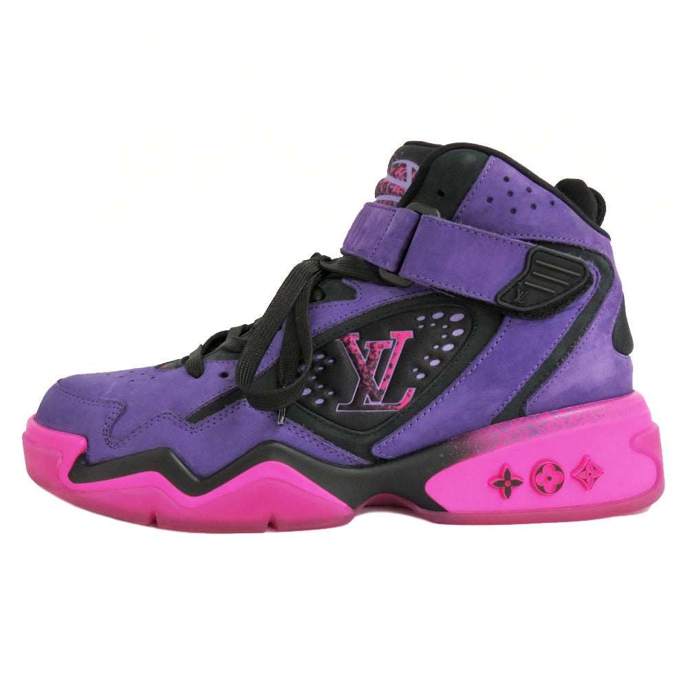 Louis Vuitton LV Trainer 2 Linesniker 1AAHD7 Violet 6 Half 25.5cm Purple Shoes Sued