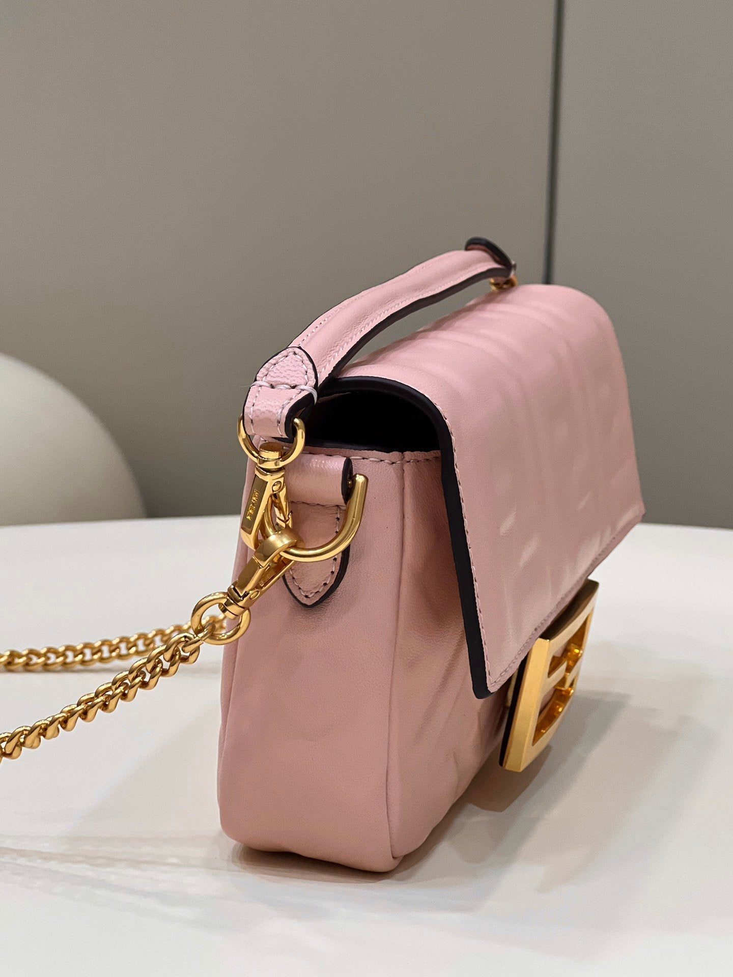 Fendi Baguette Pink Crossbody Bags