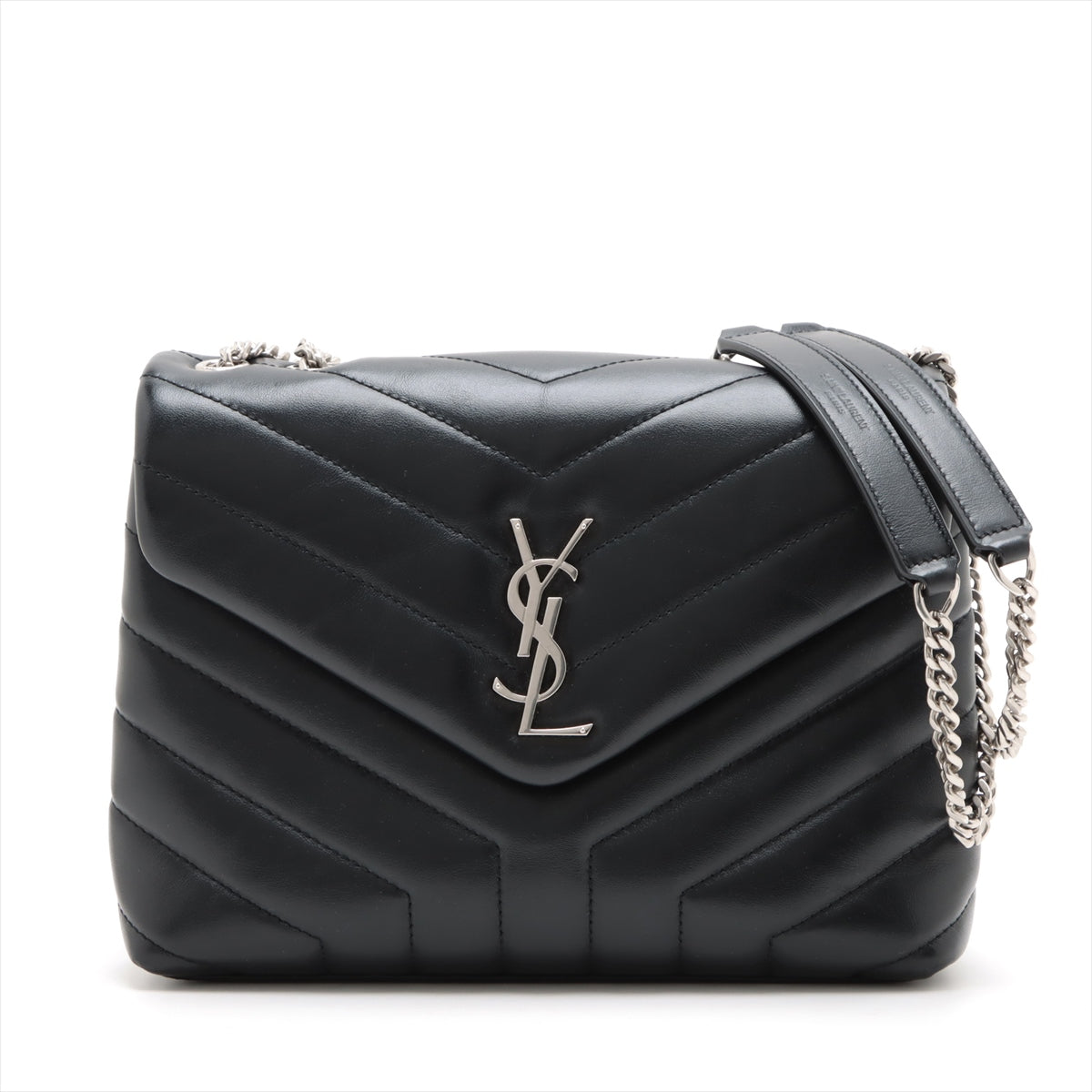 Saint Laurent Mule Leather Chain Shoulder Bag Black 494699