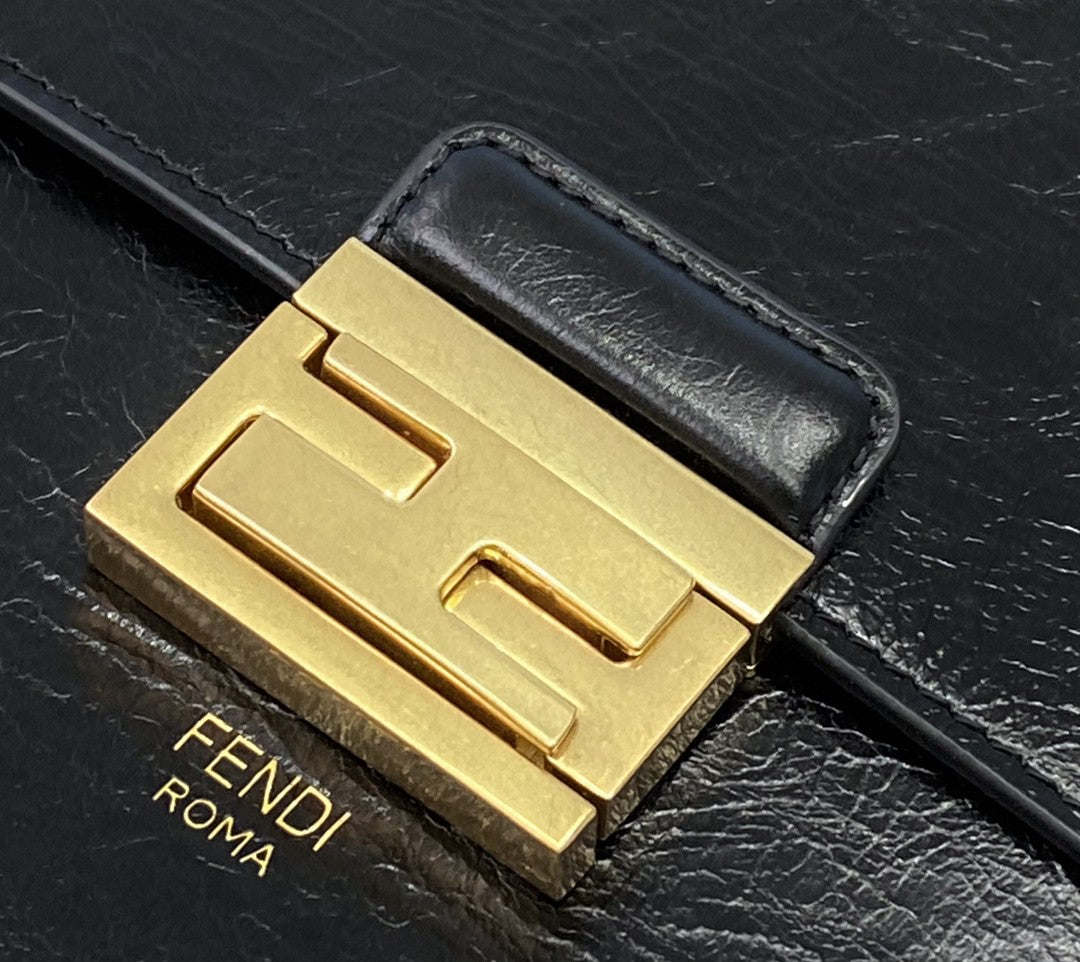 Fendi Kan U Small Black Bag For Woman 25cm/9.5in