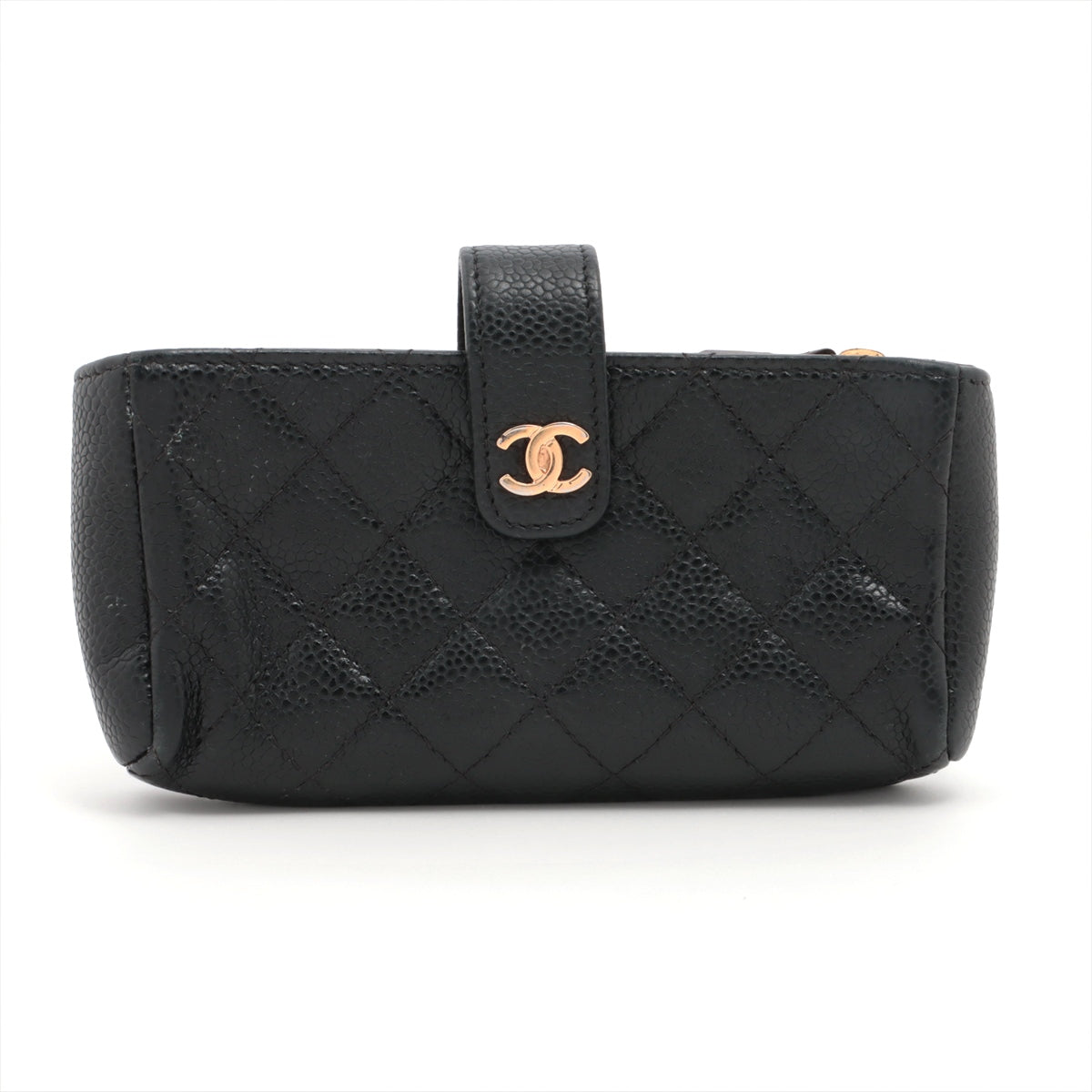 Chanel Matrasse Caviar S Pouch Black G  20th