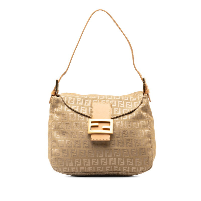 FI Zuchino MANMABACKET HANDBACK 8BR004 Beige Canvas Leather  FENDI