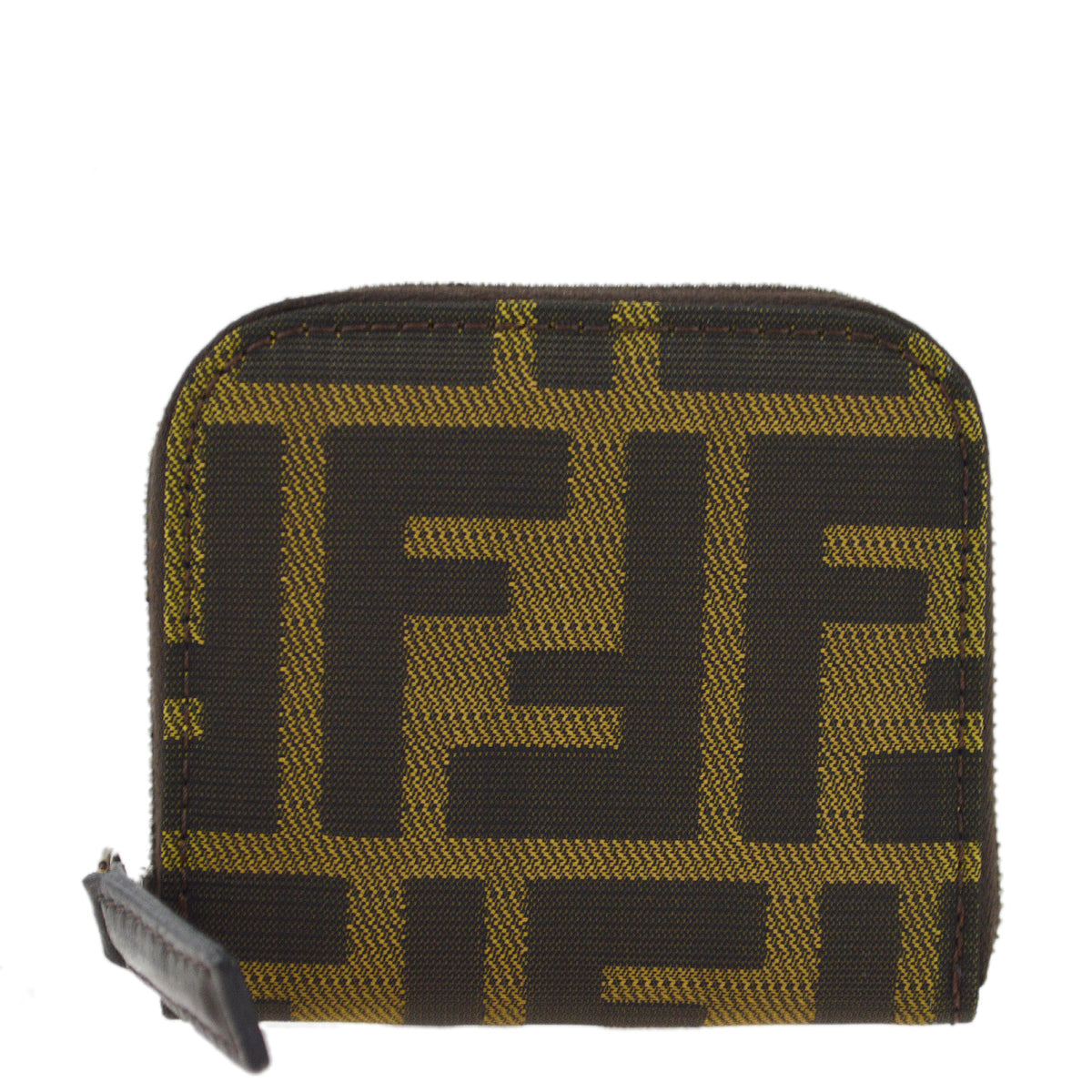 Fendi Brown Zucca Coin Case Wallet