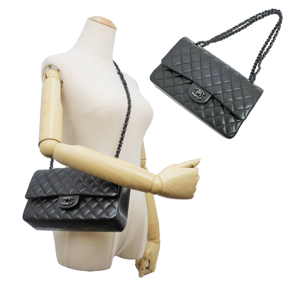 Chanel 25 Chain Shoulder Bag Black Shoulder Black