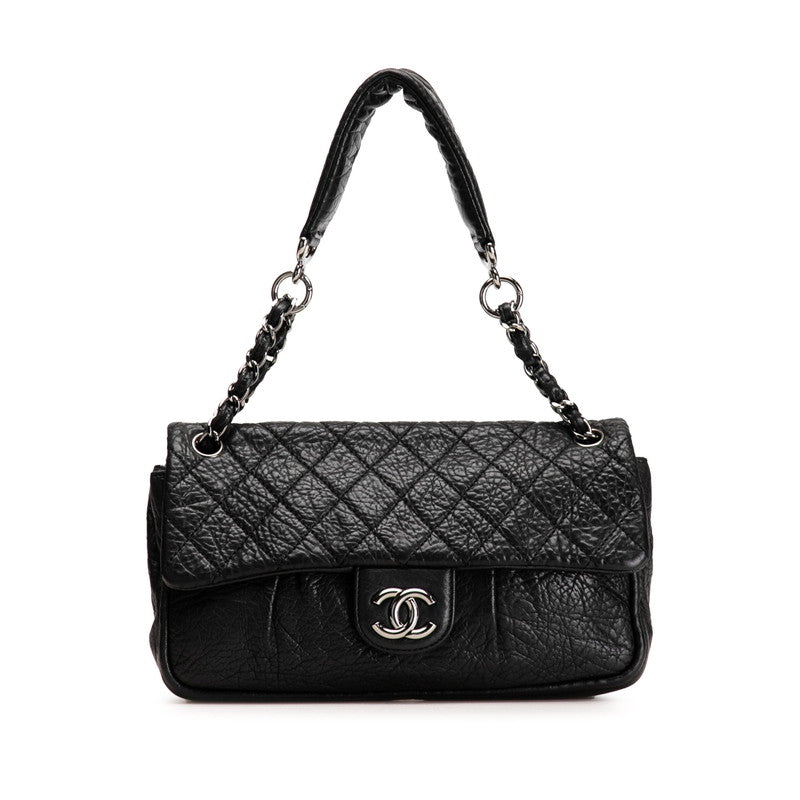 Chanel Matrasse Coco One-Shoulder Bag Chain Handbag Black Matt Caviar S  Chanel