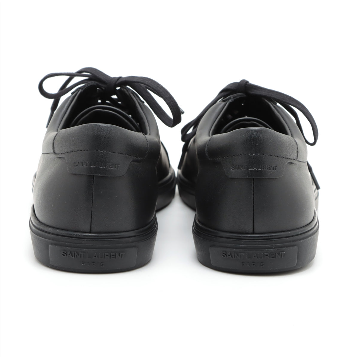 Saint Laurent Leather Trainers 46 Men Black 606833 Change