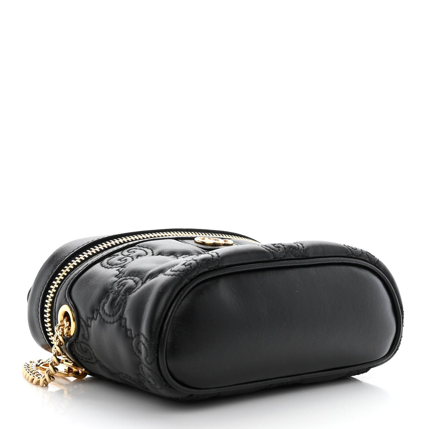 Gucci  Calfskin GG Matelasse Mini Top Handle Bag Black