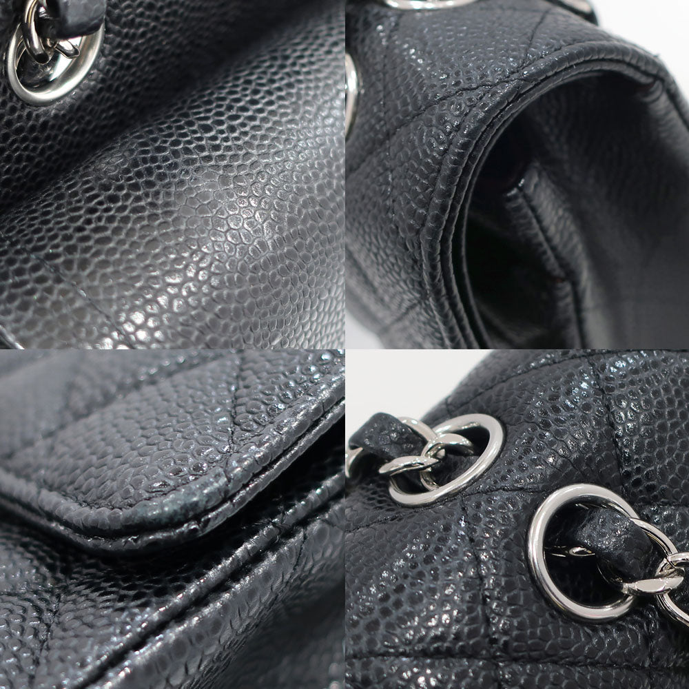 Chanel Bag Matrasse 25 A01112 Chain Shoulder CC Mark W Flap Caviar S BK/SV G  Women 19th Eight-digit   Card  Bag Box