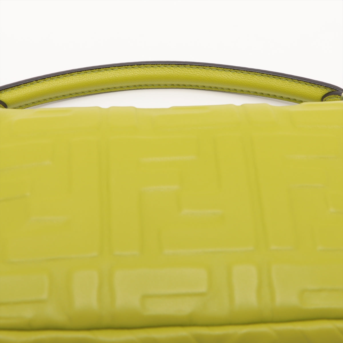 Fendi Mini Bucket Leather 2WAY Shoulder Bag Green 8BS017