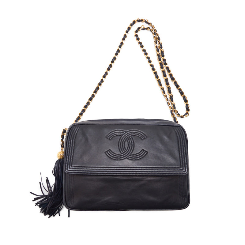 Chanel Coco Chain Shoulder  Fringes  Navy (Gen Gold ) Shoulder Bag   Ship Free Shipping] Navy s Online