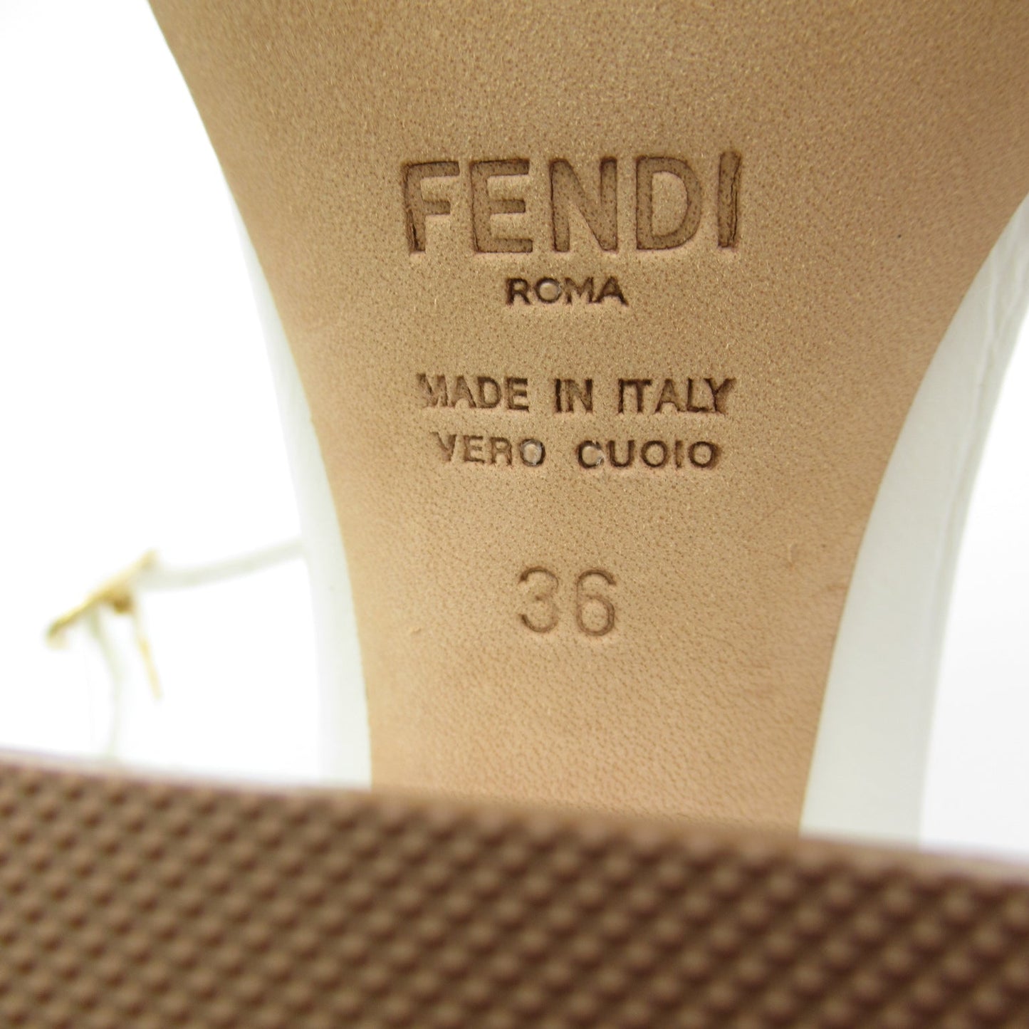 Fendi Fendi FF Promenade Sandalss Shoes Leather  White