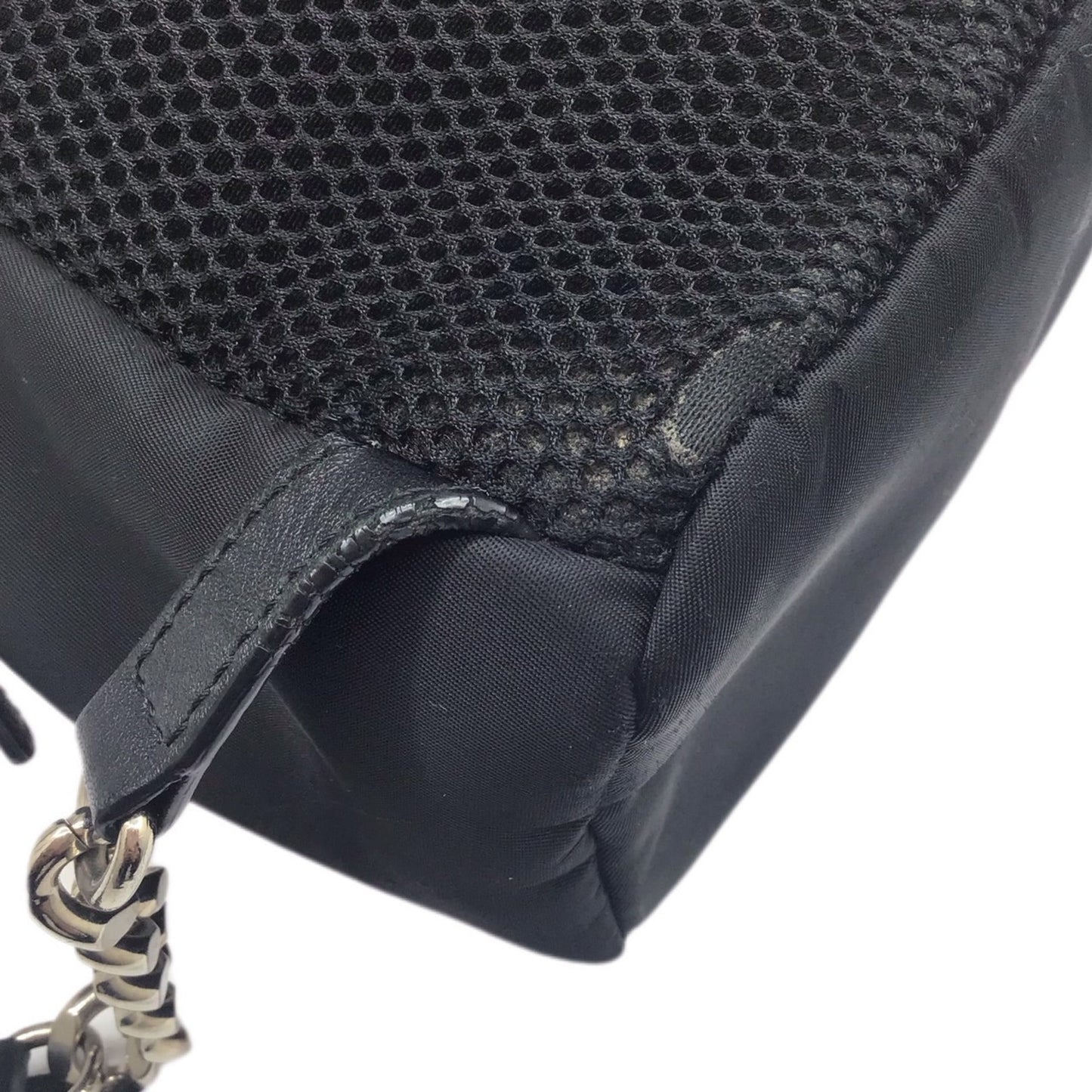 FENDI Bugs Eye 8BZ038 Backpack Nylon Black Pom Rucksack Ladies Men's Unisex