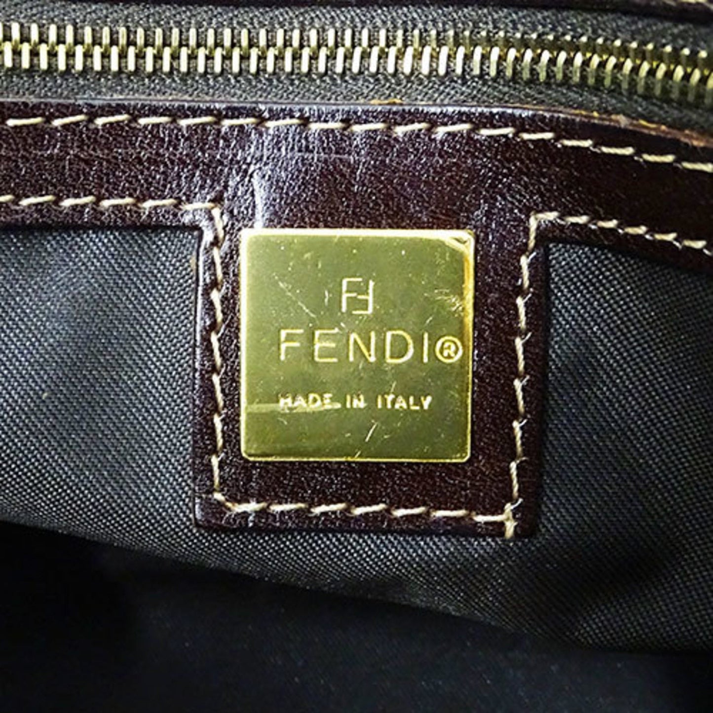 FENDI Bag Ladies Handbag Zucchino Brown