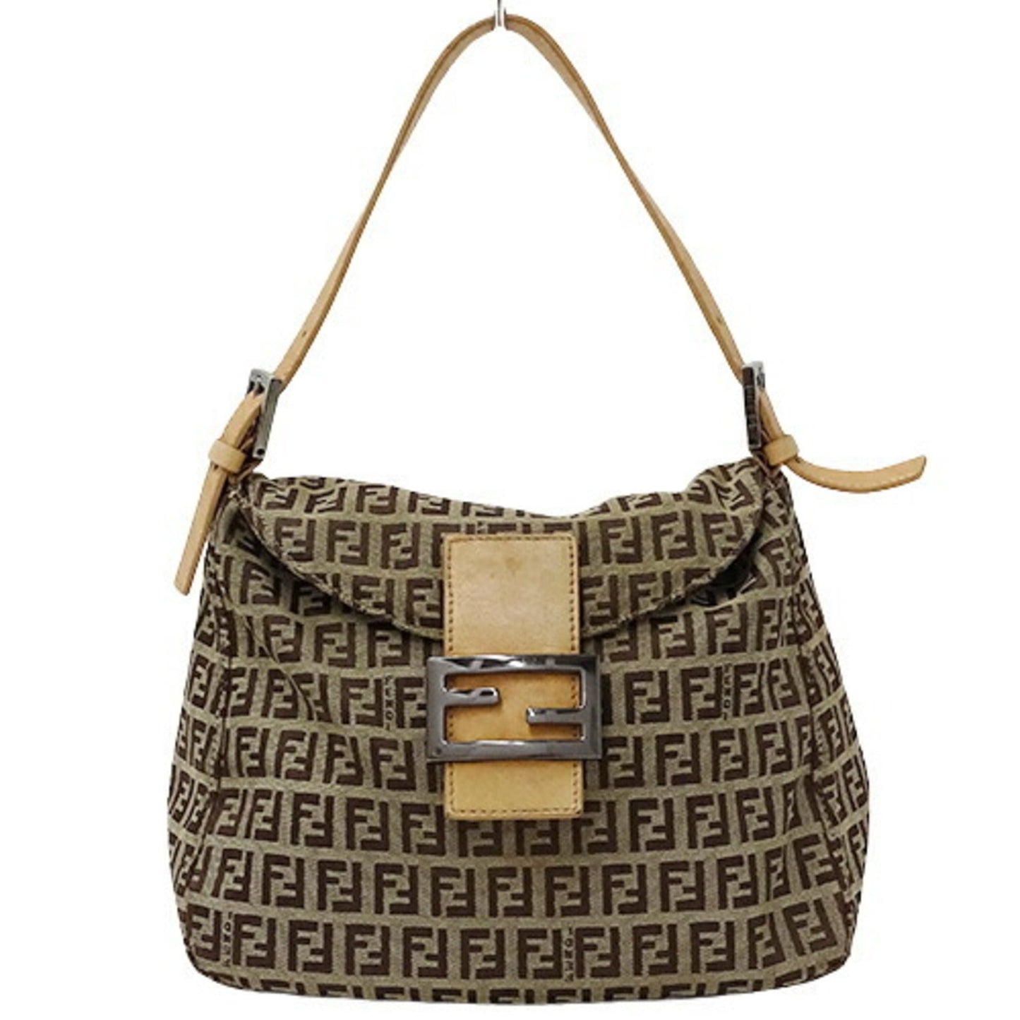 FENDI Bag Women's Handbag Shoulder Zucchino Canvas Beige 8BR004