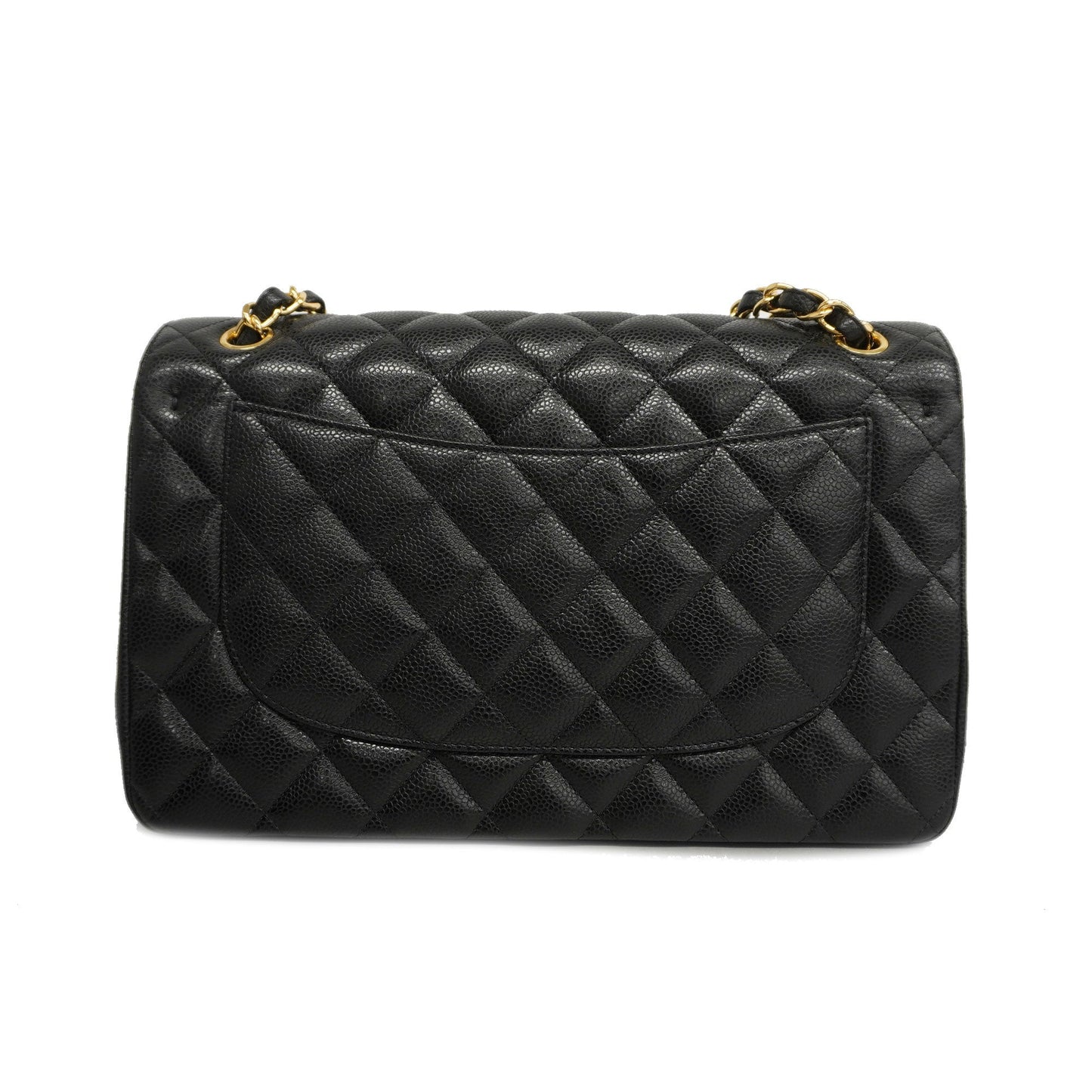 CHANEL  Big Matelasse W Flap W Chain Women's Caviar Leather Shoulder Bag