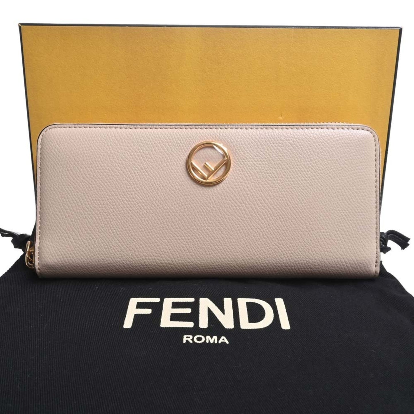 FENDI F's  Leather Long Wallet 8M0406 Pink Ladies