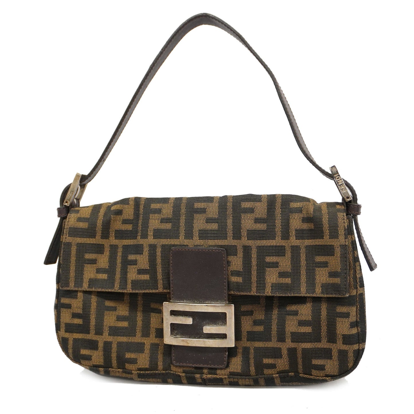 FENDI  Zucca Mamma Bucket Women's Nylon Canvas Handbag Brown