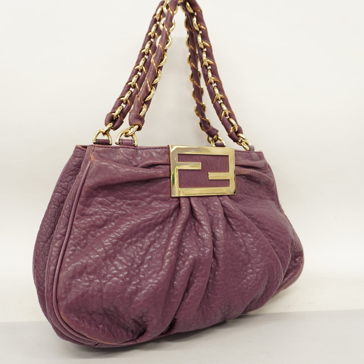 FENDI  Tote Bag Women's Leather Tote Bag Purple