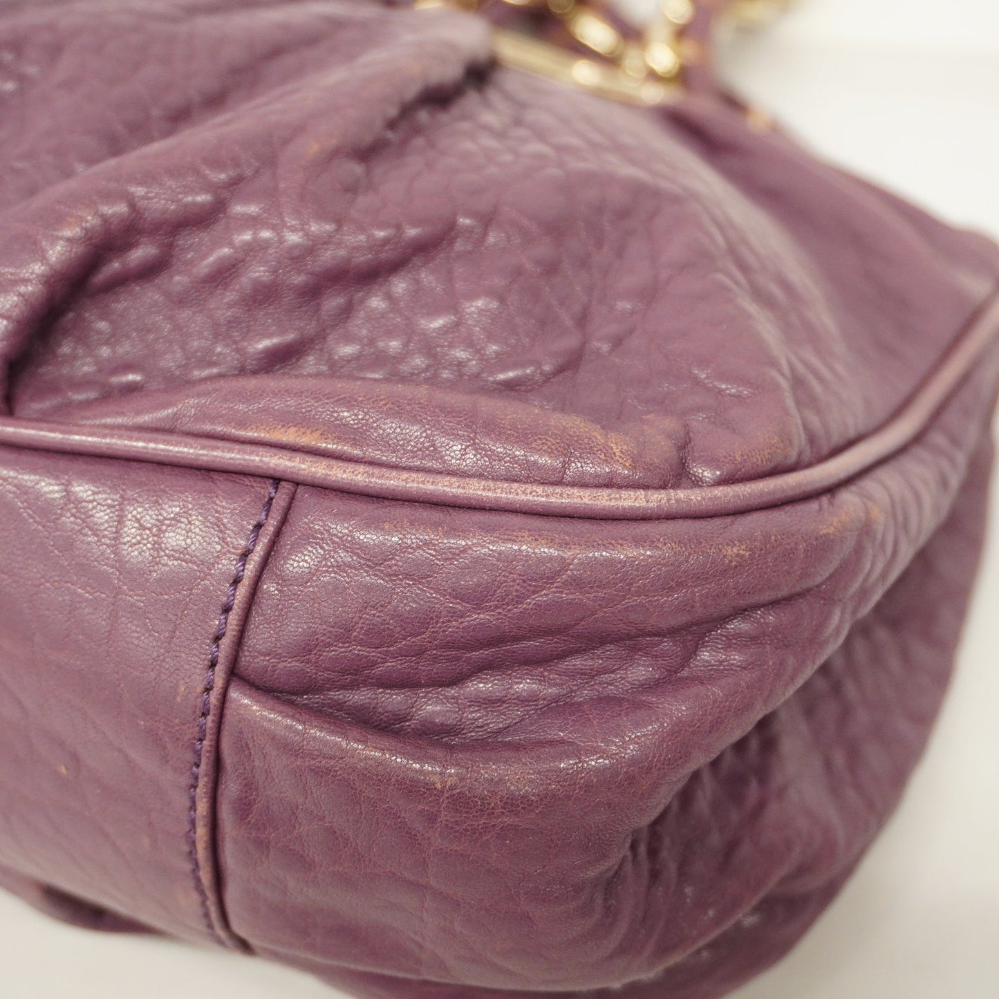 FENDI  Tote Bag Women's Leather Tote Bag Purple