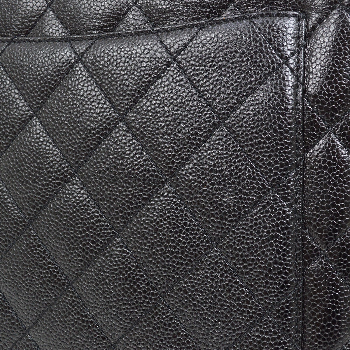 CHANEL 2000-2001 Quilted Kelly 30 Black Caviar