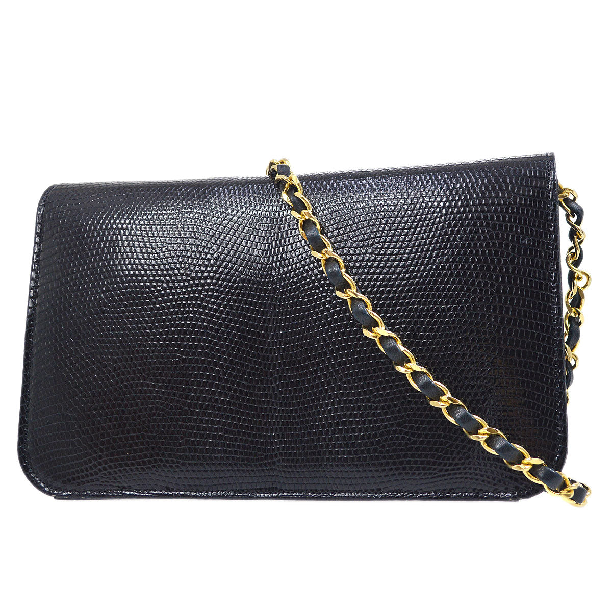 CHANEL * 1986-1988 Pushlock Full Flap Small Black Lambskin