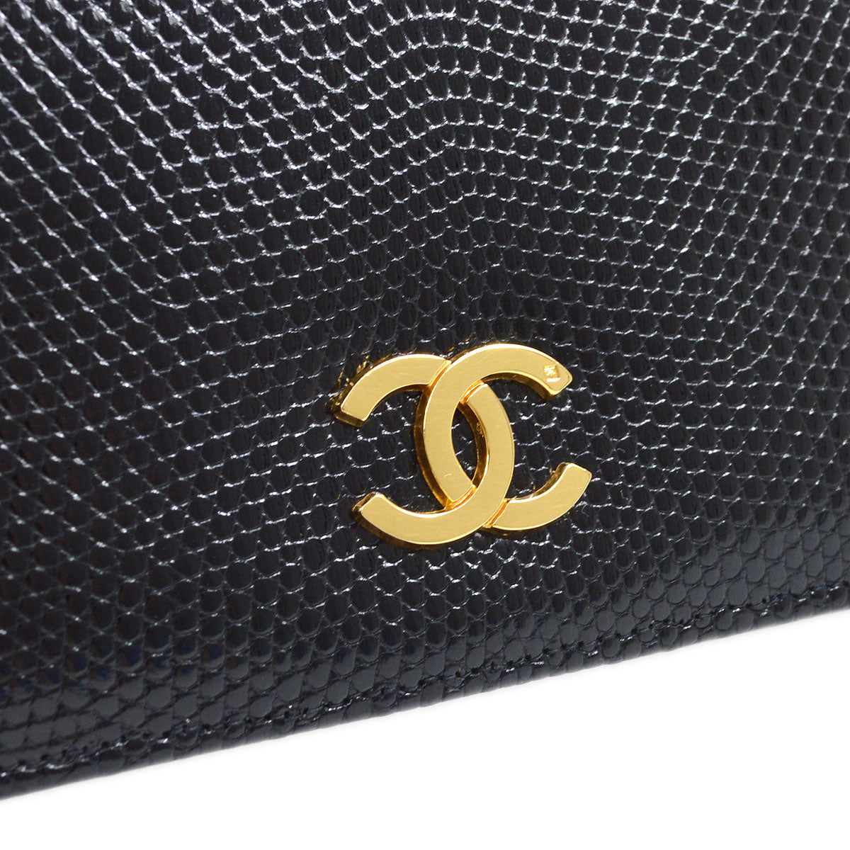 CHANEL * 1986-1988 Pushlock Full Flap Small Black Lambskin