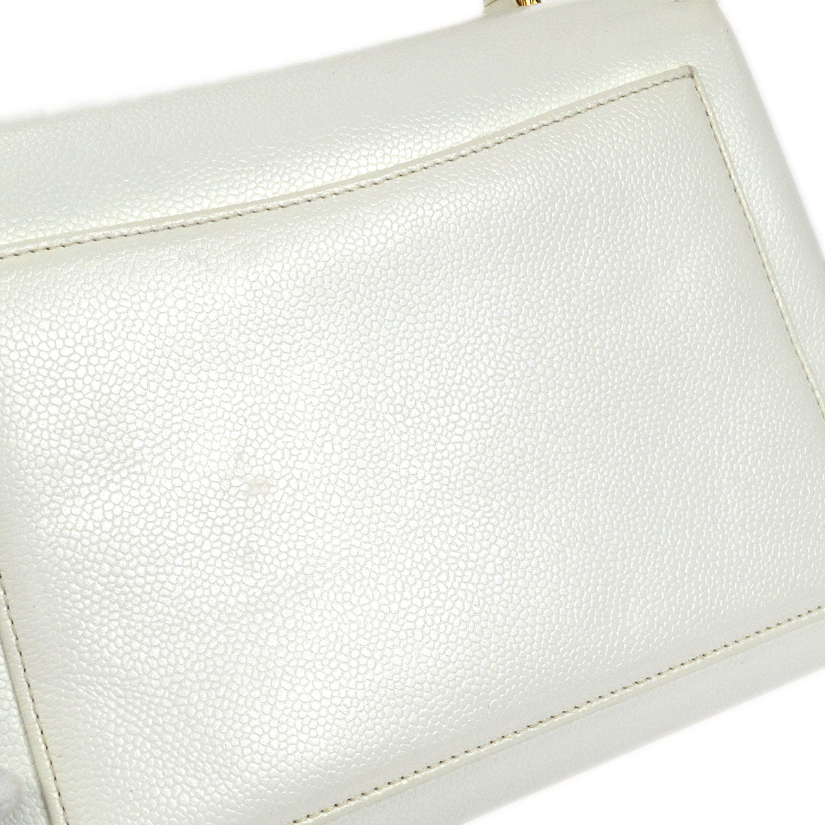 CHANEL 1997-1999 Kelly 25 White Caviar