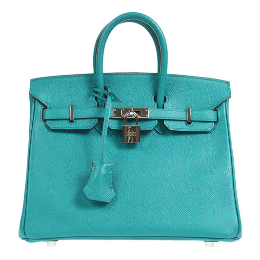 HERMES  2012 BIRKIN 25 Blue Paon Veau Epsom