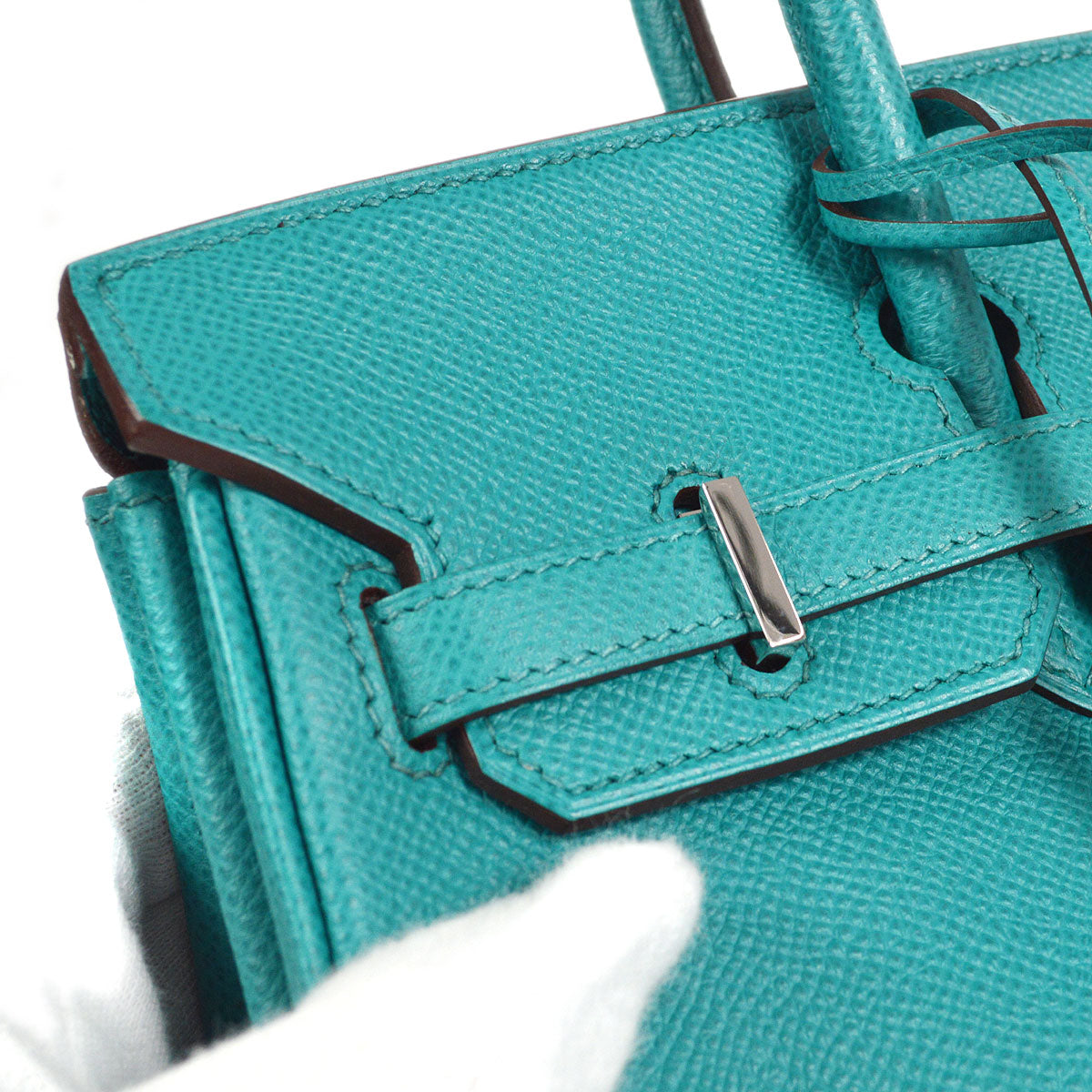 HERMES  2012 BIRKIN 25 Blue Paon Veau Epsom