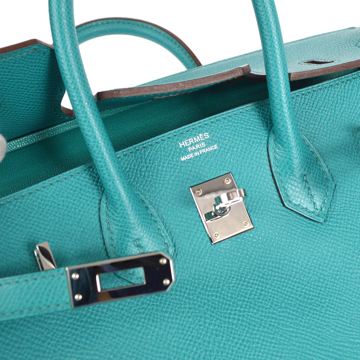 HERMES  2012 BIRKIN 25 Blue Paon Veau Epsom