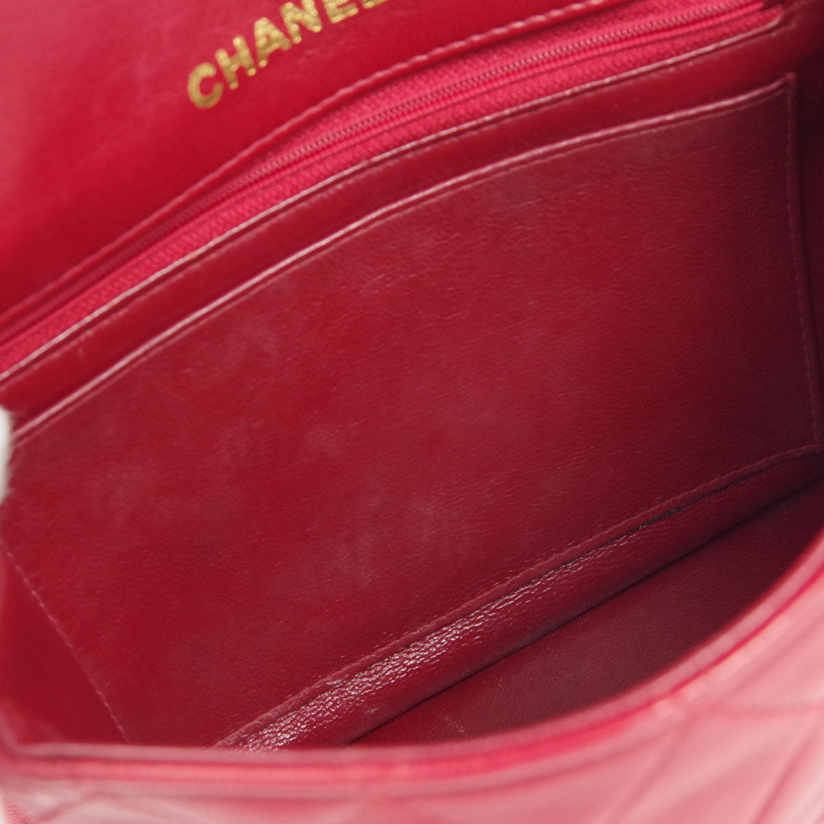 Chanel * 1989-1991 Handbag Red Lambskin