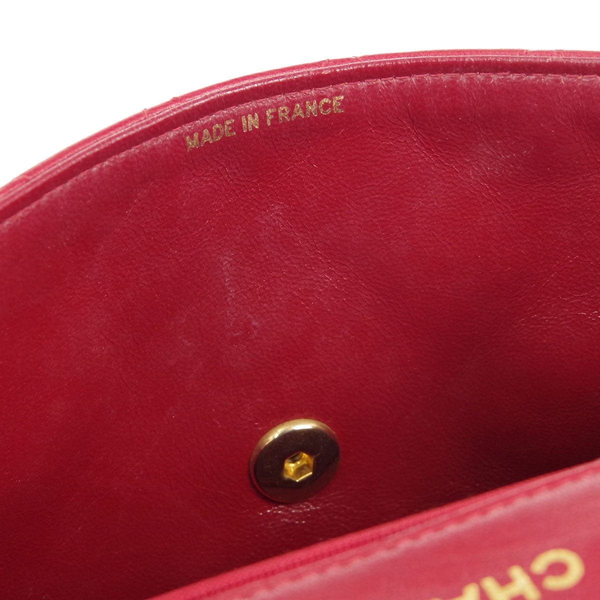 Chanel * 1989-1991 Handbag Red Lambskin