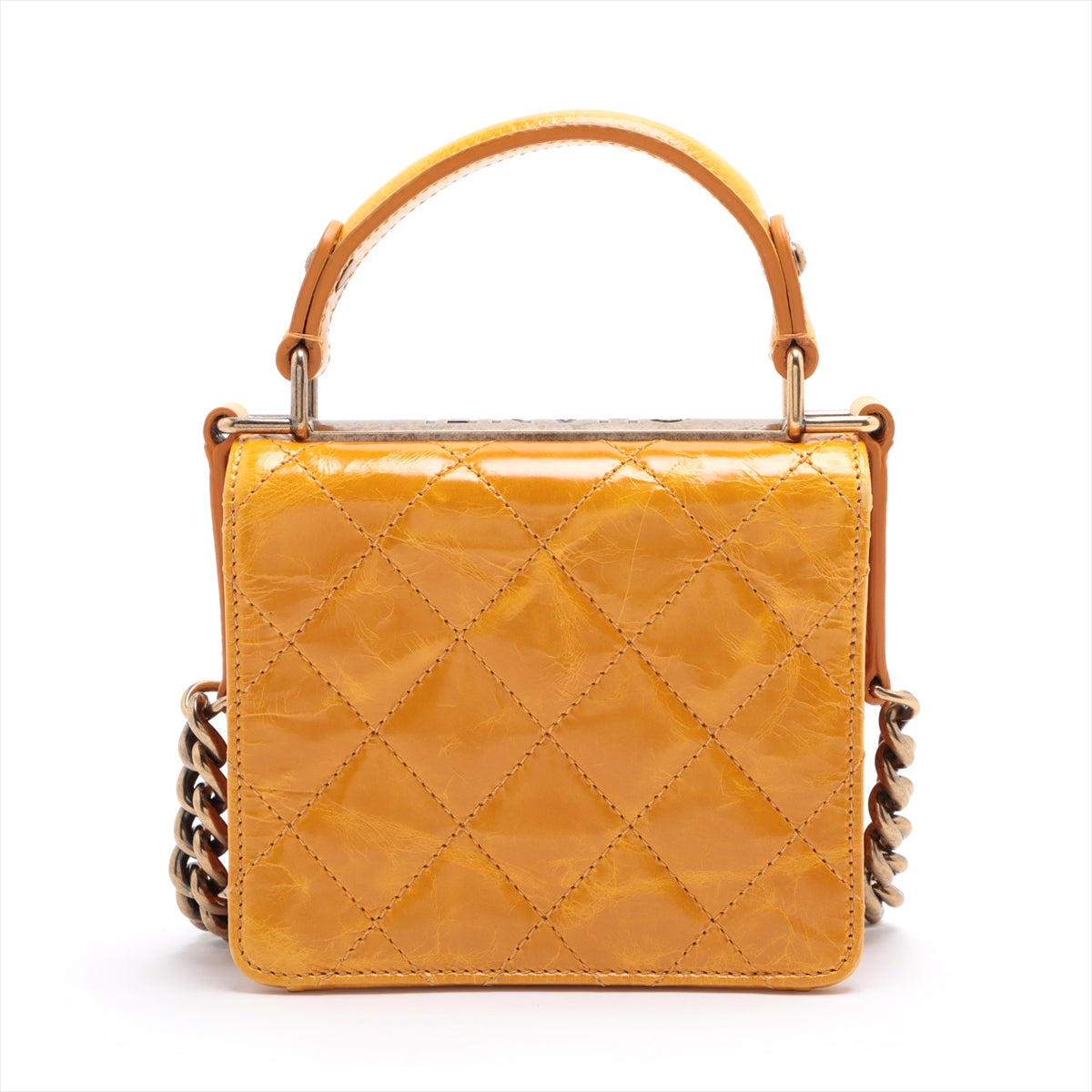 Chanel Matrasse Leather Chain Shoulder Bag 2.55 Yellow G  15th