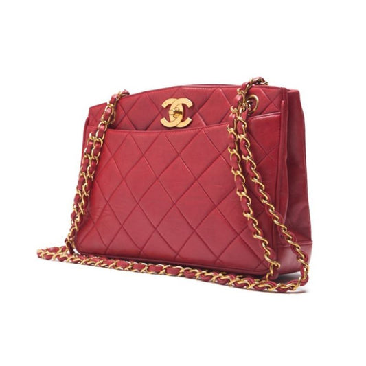 CHANEL/Chanel Matrasse Decacoco Turnlock Double Chain Shoulder  Red   Shoulder Bag  Shoulder Bag Hybrid 【 Ship】 Ladies Shoulder  Online