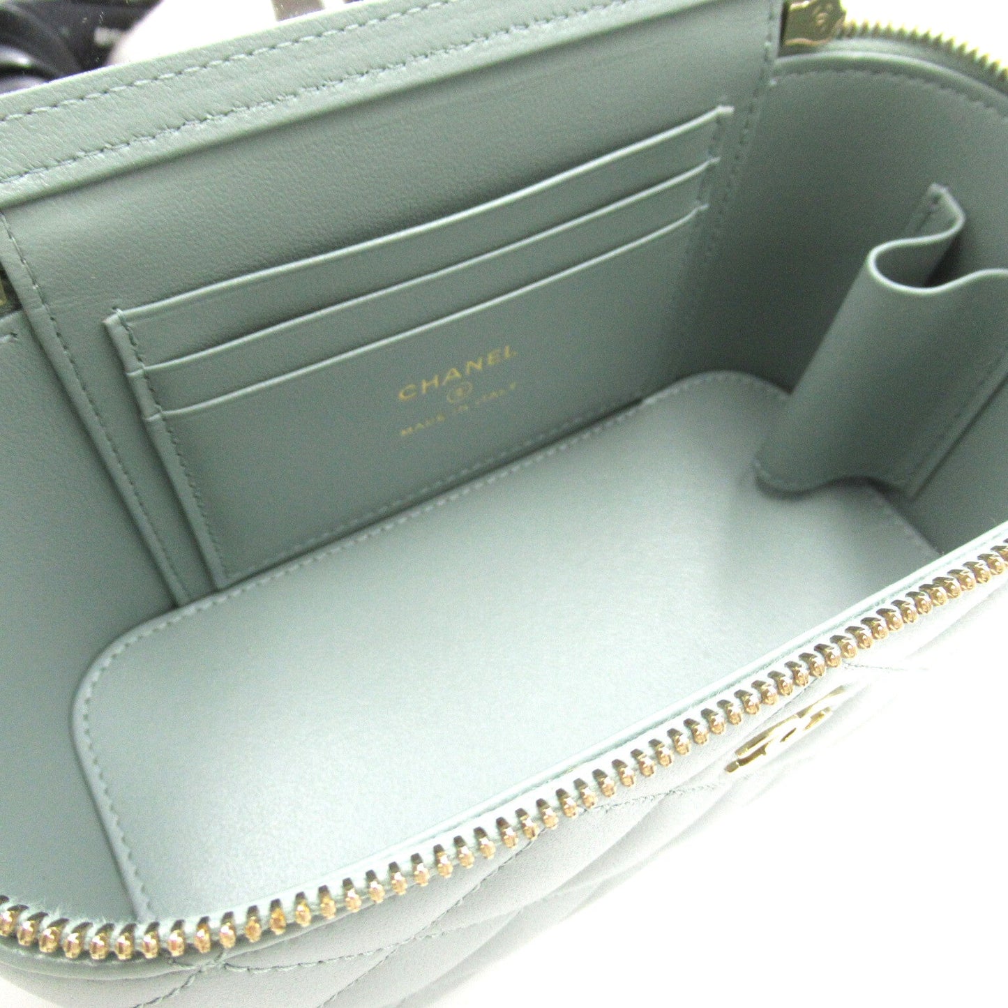 Chanel Vanity Chain Shoulder Bag  Green AP1341