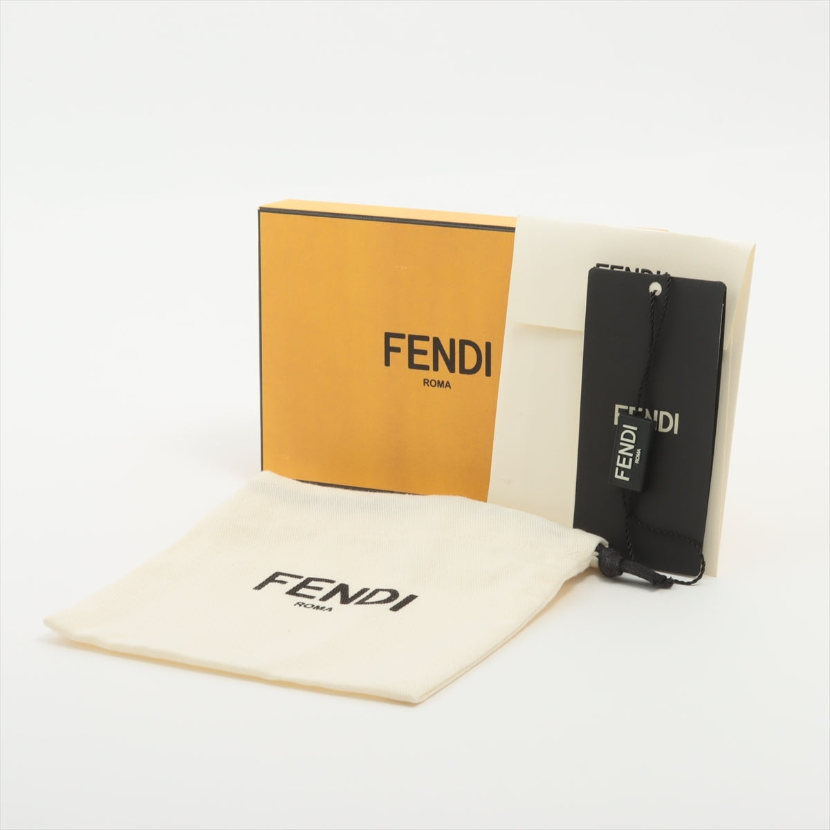 Fendi 7AS049 Zucca Charm GP Leather Lace