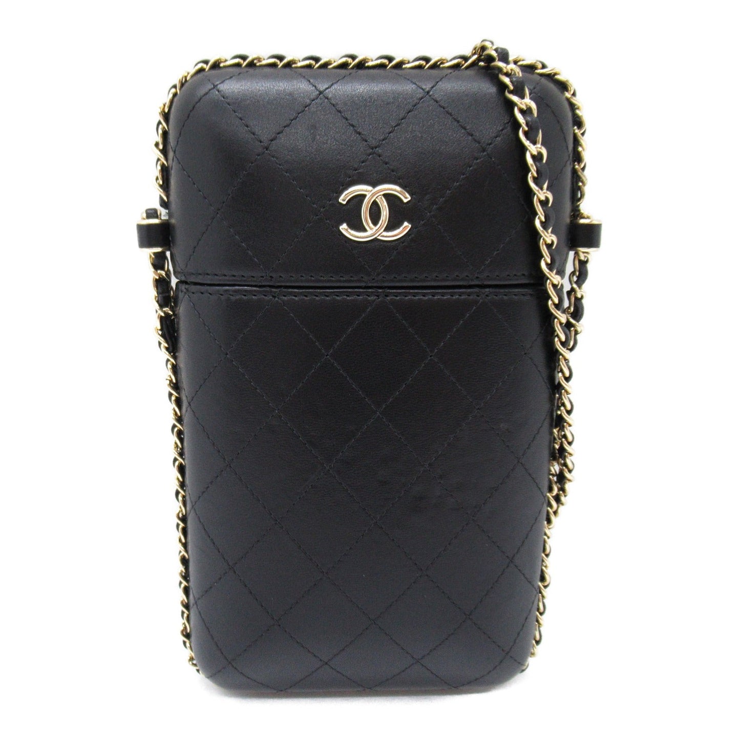 CHANEL Chain Pochette Chain Bag Chain Bag Ramble S  Black Box