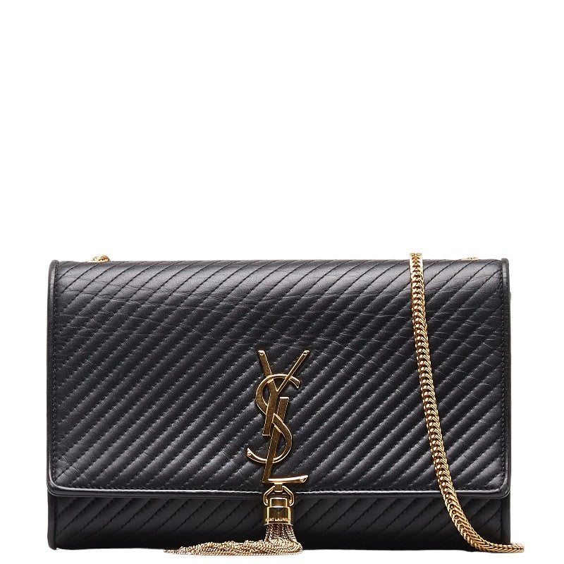 Saint Laurent Classic Kate Tussel Chain Shoulder Bag Black G Leather  Saint Laurent